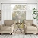 preview thumbnail 2 of 14, Arcilla Elemental - Black Metal Side End Accent Table with Brown Wood Top