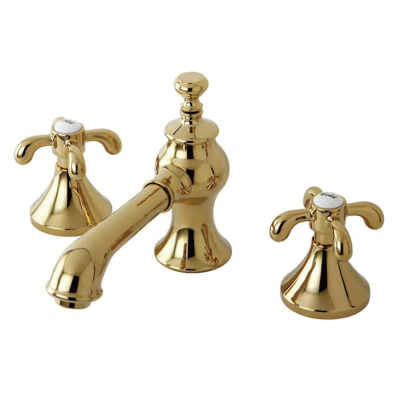 Kingston Brass French Country 1.2 GPM Widespread Bathroom Faucet with - Polished Brass