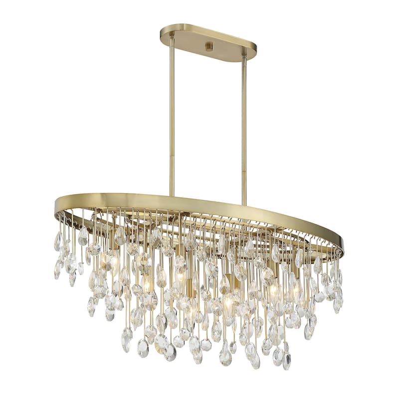 Savoy House Livorno 36" Wide Crystal Linear Chandelier