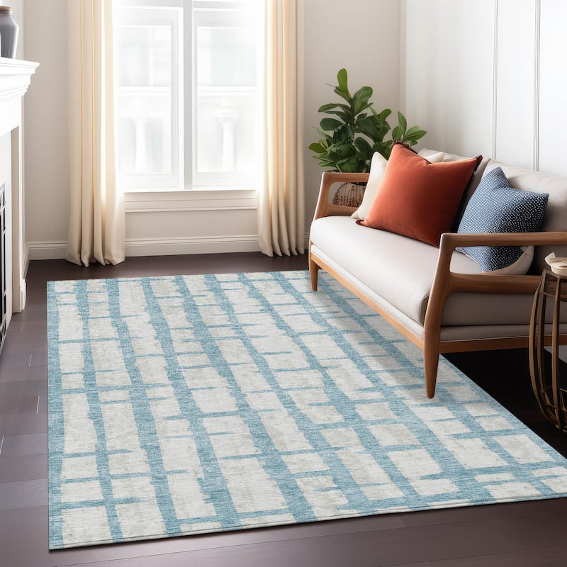 Machine Washable Indoor/ Outdoor Chantille Contemporary Ombre Rug