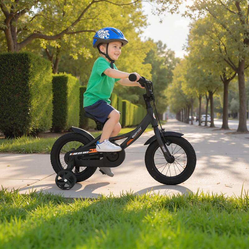 Costway 14" Kids Bike with Removable Training Wheels Adjustable Seat & - See Details