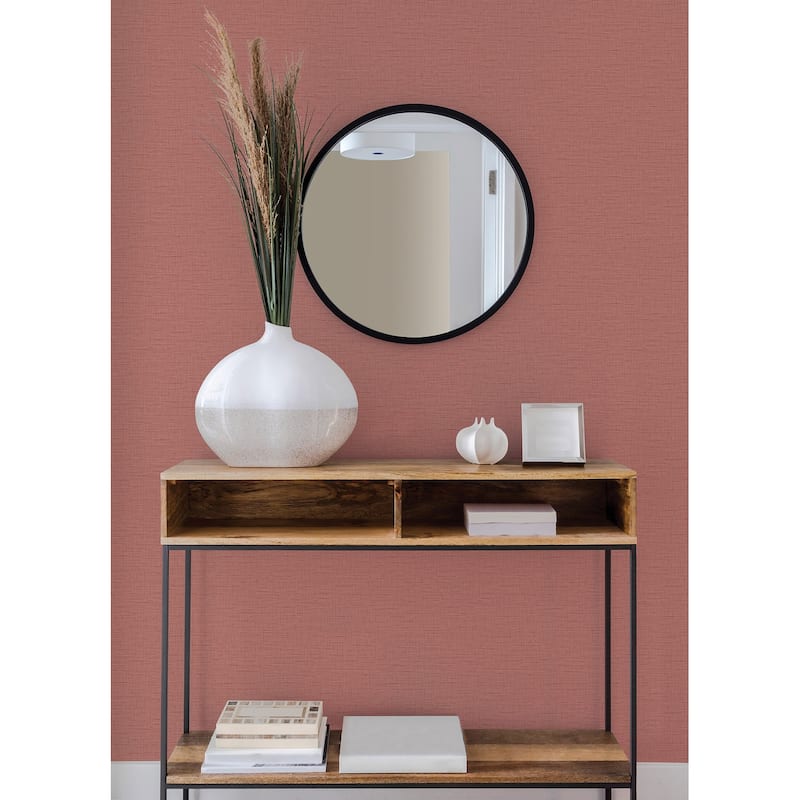 A-Street Prints Salamander Red Woven Wallpaper