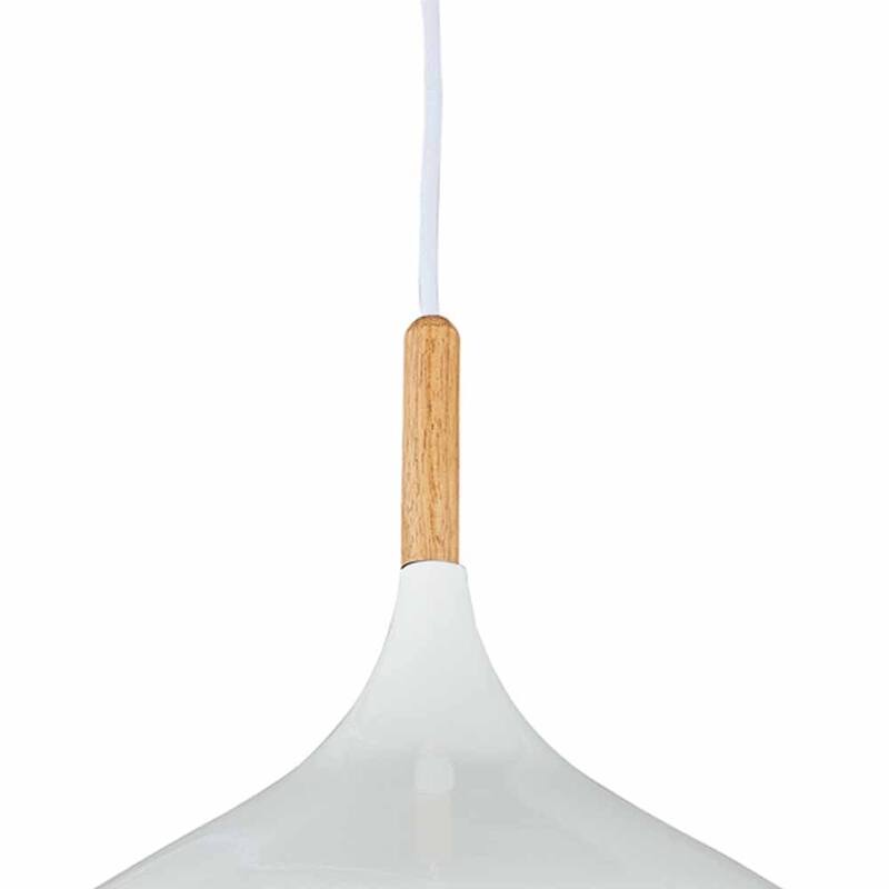 Modern 1 Light Indoor Pendant White Finish