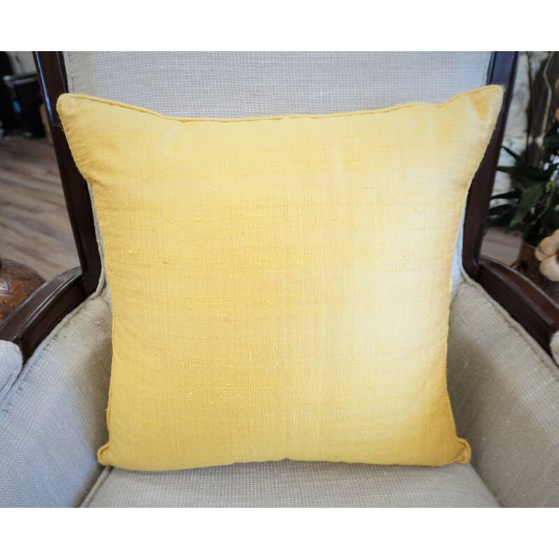 Home&Manor Jahrom Dupioni Silk Pillow 18"