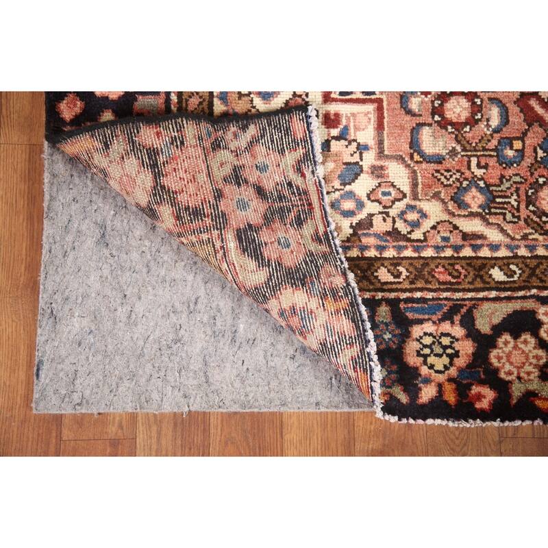 Hand Knotted Oriental 100% Wool Carpet Traditional Medallion Red Hamedan Runner Rug - 11' 0'' X 4' 0''