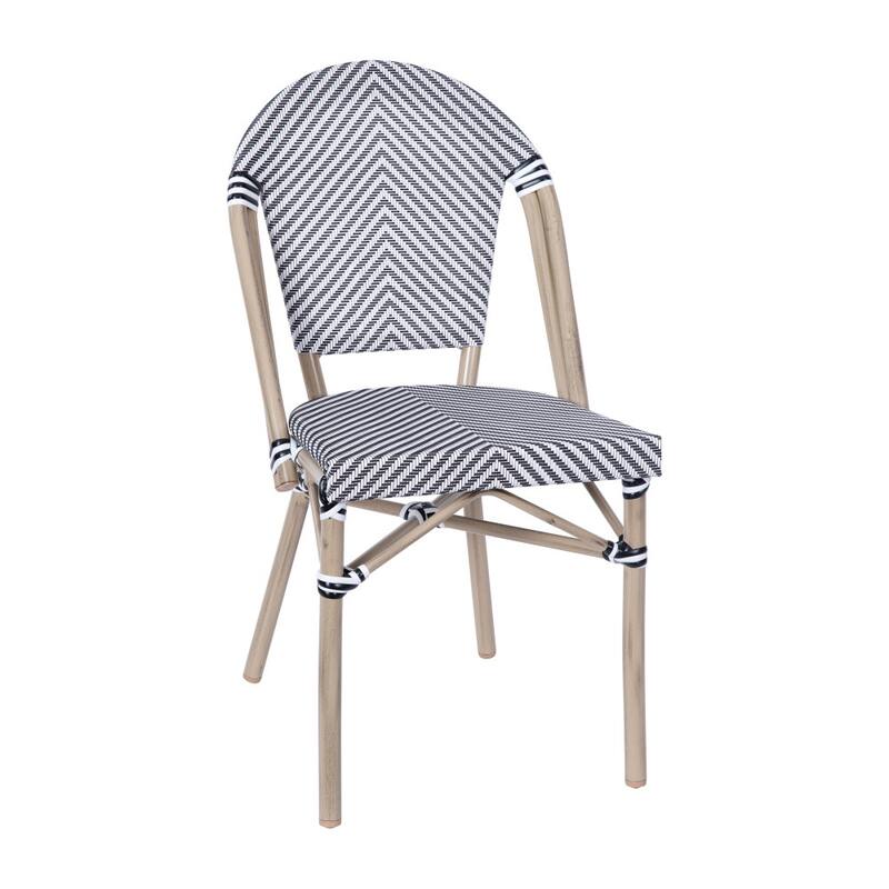 Indoor/Outdoor Commercial Bistro Set with Table and Two Chairs