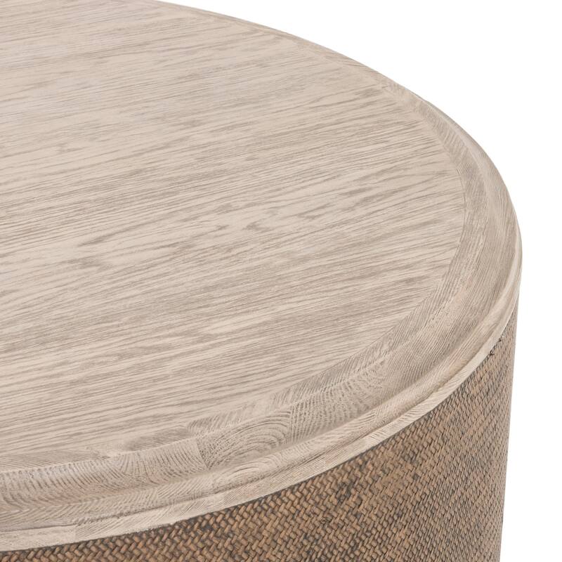 Grey Coffee Table-Weathered Blonde Pine