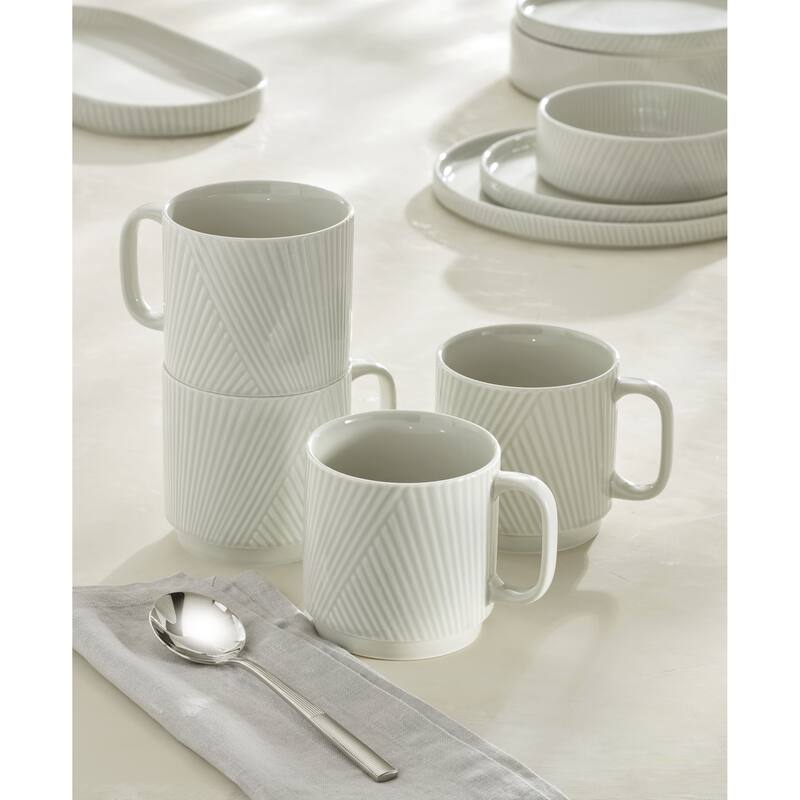 Lenox Modulus 18 oz. Mugs, Set of 4 - 18oz. 4" x 4" Round