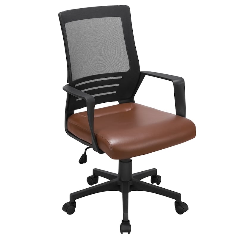 Yaheetech Adjustable Ergonomic Mesh Office Chair with Lumbar Support - Brown