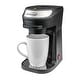 preview thumbnail 1 of 1, Brentwood Single Serve Coffee Maker in Black with Mug