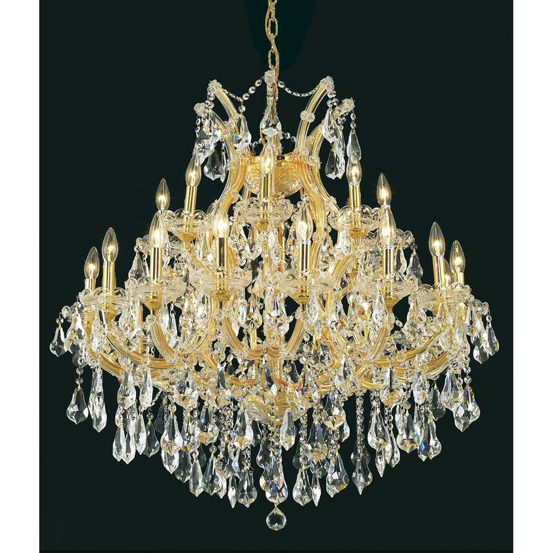Fleur Illumination 24 light Gold Chandelier - royal cut crystals/Gold