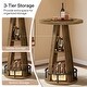 preview thumbnail 6 of 8, Round Counter Height Bar Table, Wooden High Top Pub Table