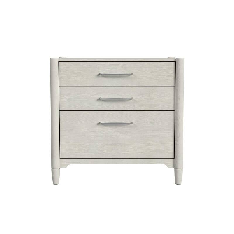 Modern Wood Lateral File, Office Storage File Drawer, Locking Drawer, Fully Assembled, White