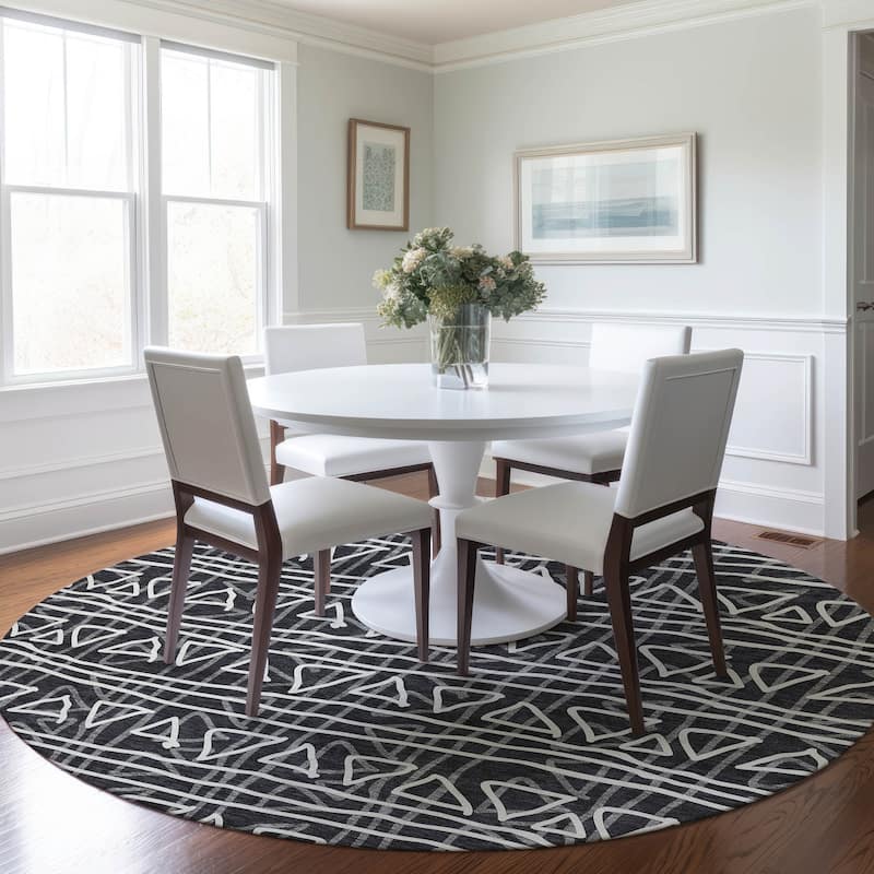 Machine Washable Indoor/ Outdoor Chantille Morrocan Boho Rug