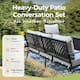 MAISON ARTS 6/7-Piece Patio Conversation Sets, Sofa Set with 2/4 x Single Chairs, 1 x 3-seater Sofa and Coffee Table/Ottomans