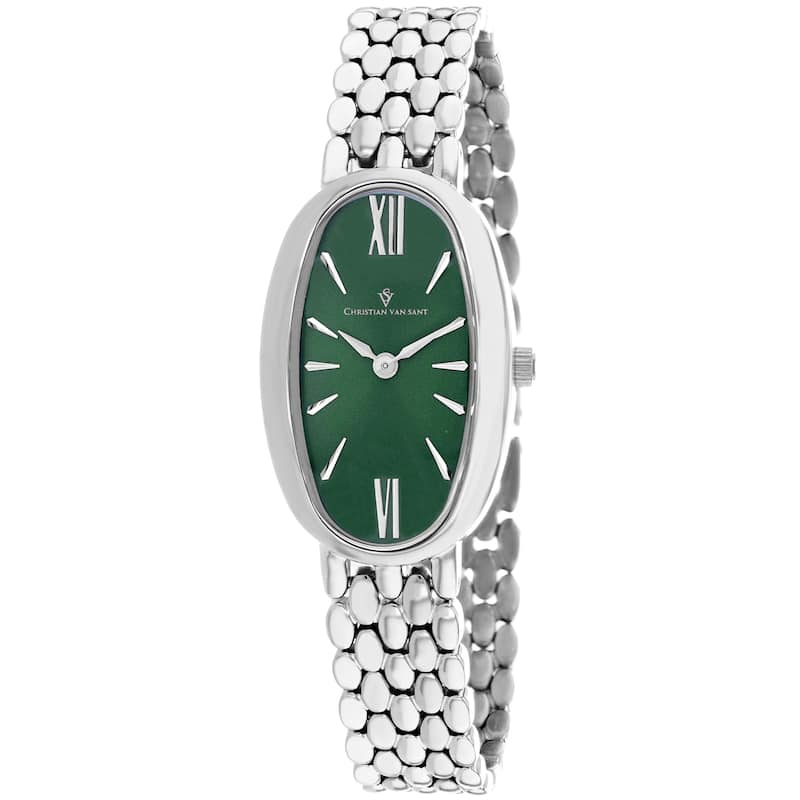 Christian Van Sant Women's Lucia Green Dial Watch - CV1813 - One Size