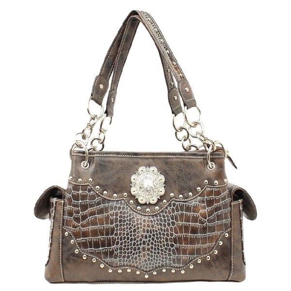 Nocona Western Handbag Womens Satchel Concealed Weapon N7530827 mocha