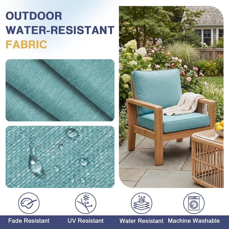 Aoodor Outdoor Seat/Back Cushion Set of 2