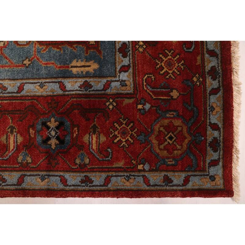 ECARPETGALLERY Hand-knotted Serapi Heritage Red Wool Rug - 7'10 x 9'11