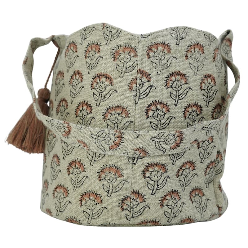 Fabdivine Handmade Floral Room Décor Nursery Storage Basket