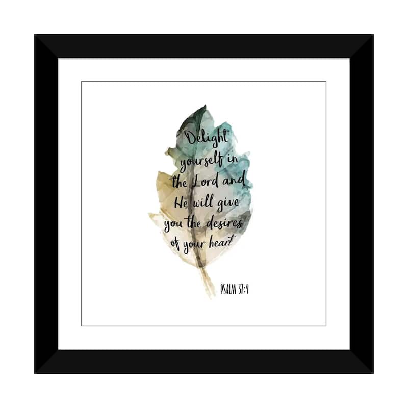 iCanvas "Psalm Leaf IV" by Kimberly Allen - Black - 24x24x1