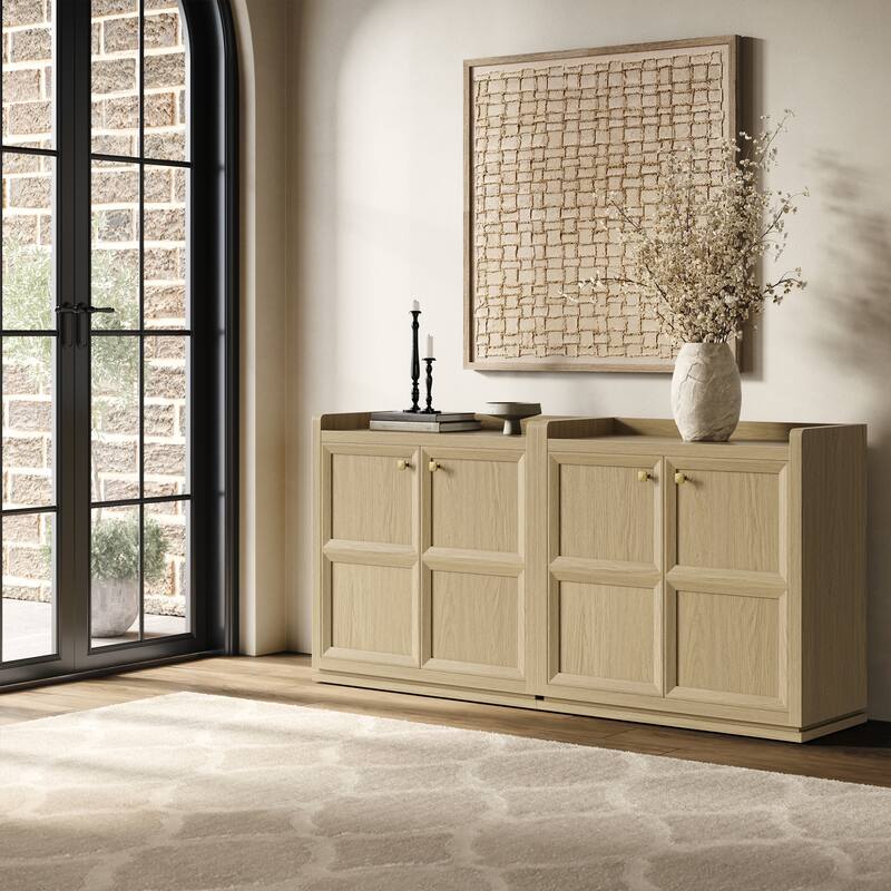 Multifunctional Minimalist Side Cabinet with 3D Design