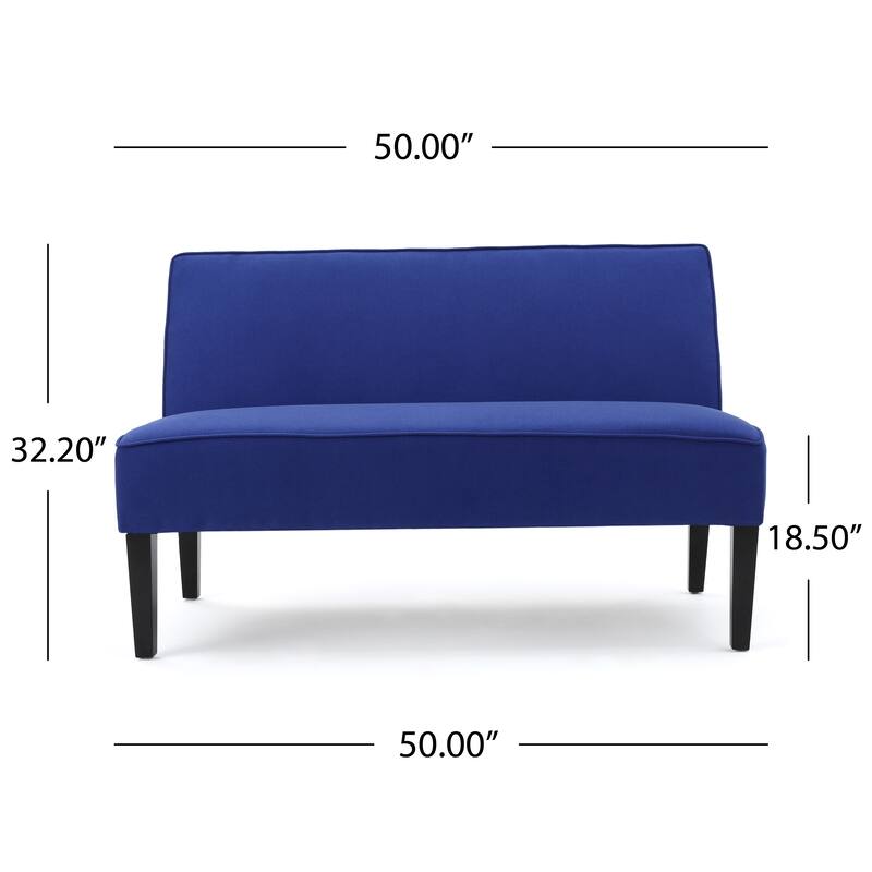 Modern Loveseat with Upholstered Fabric and Birch Wood Legs, for Living Room, Bedroom and Lounge