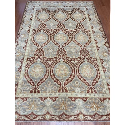 HERAT ORIENTAL Handmade Vegetable Dyed Khotan Wool Rug - 5'10" x 9'4"