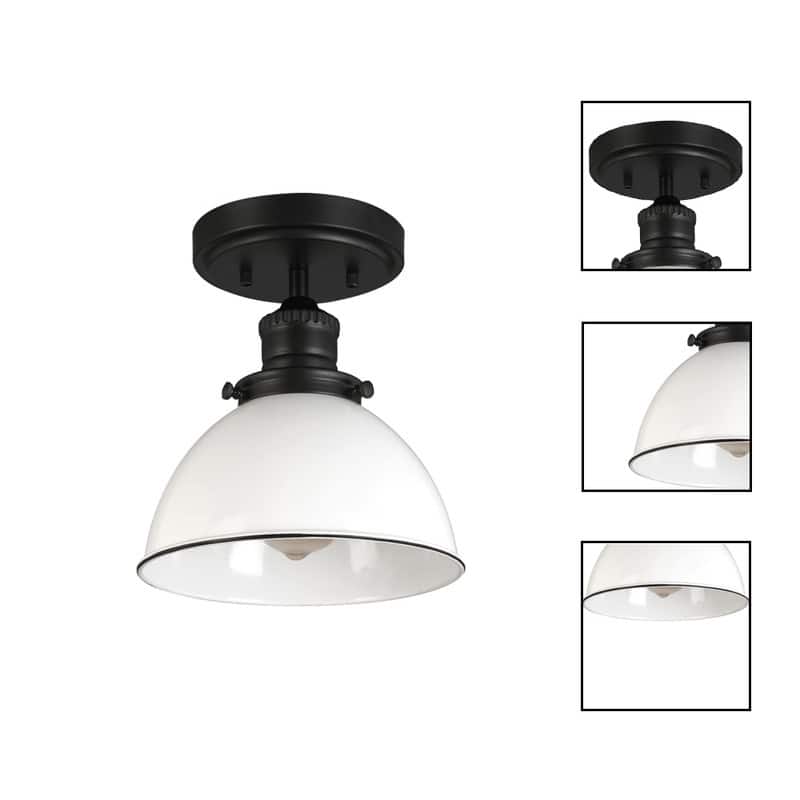 1 Light flush mount matte black ceiling light alloy steel led ceiling light - N/A