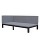 preview thumbnail 21 of 25, Twin Size Daybed Sofa Bed Frame with Linen Slats Support, Linen Upholstered Bed for Living Room Bedroom