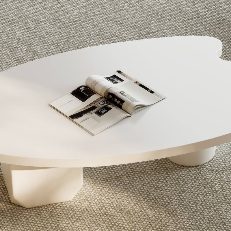 Modern 51" Coffee Table, Minimalism Wood table, Special Shaped