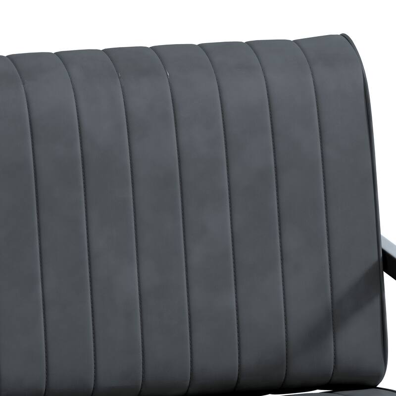 PU Leather Feature Armchair Accent Chair with Metal Frame