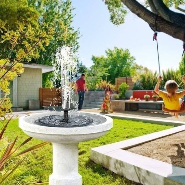Mini Solar Fountain Solar Water Fountain for Ourdoor Birdbaths Pond Small Pool Garden Decoration