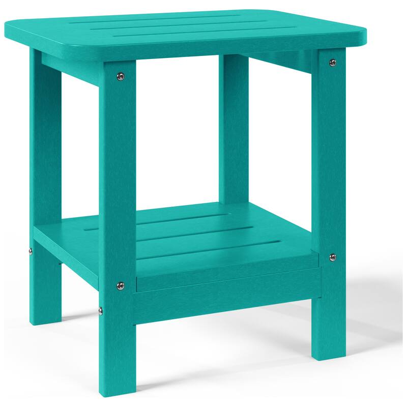 Brighton Outdoor Poly Two Shelf Side Table