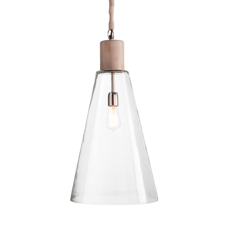 Anselm Pendant Whitewash Finish - 14.5"x14.5"x27"