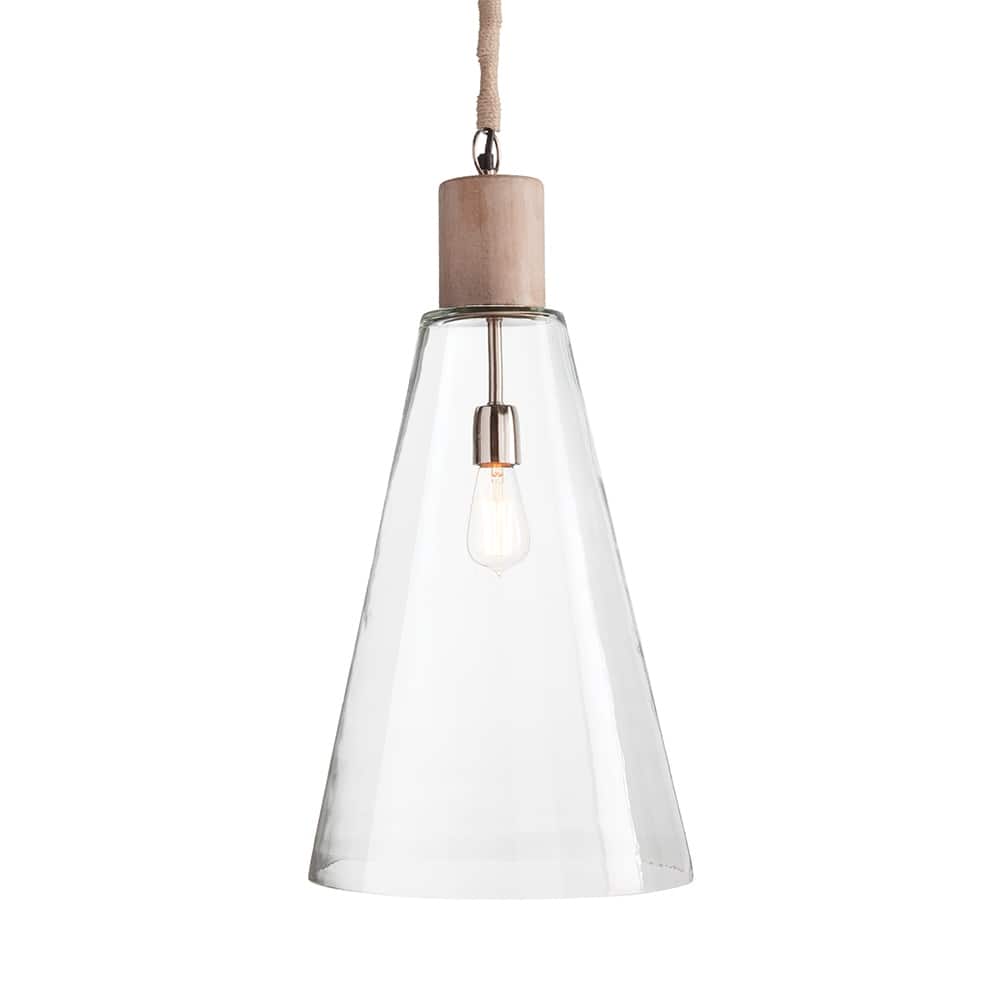 Anselm Pendant Whitewash Finish - 14.5"x14.5"x27"