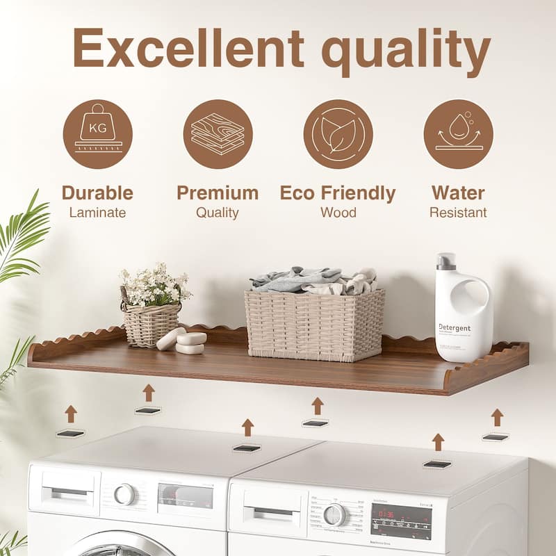 Anmytek Washer and Dryer Countertop 27.5"x54" for Laundry Room Organization