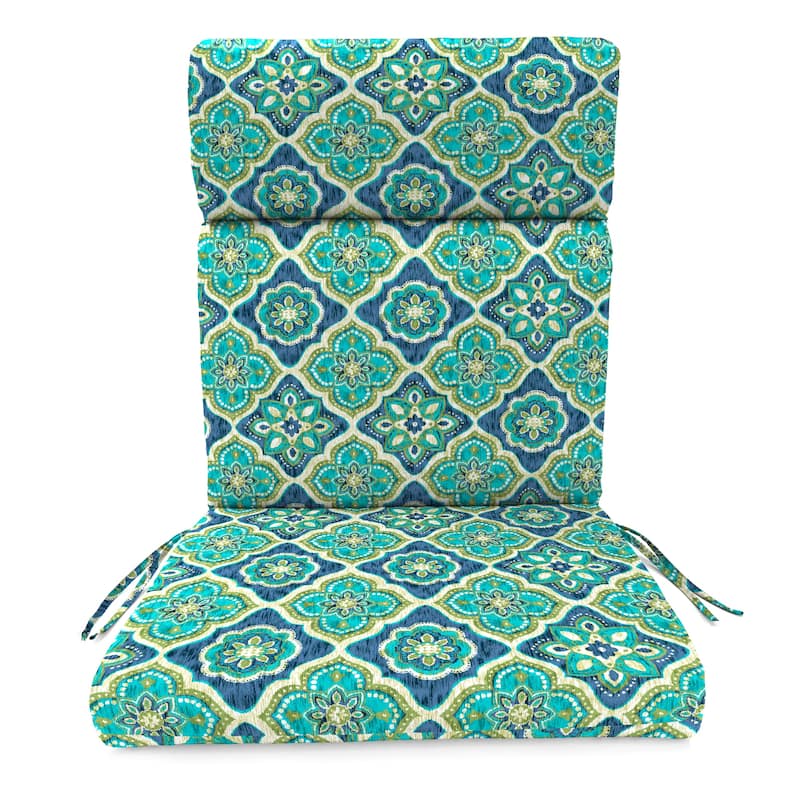 22" x 44" Outdoor Chair Cushion with Ties and Loop - 44'' L x 22'' W x 4'' H