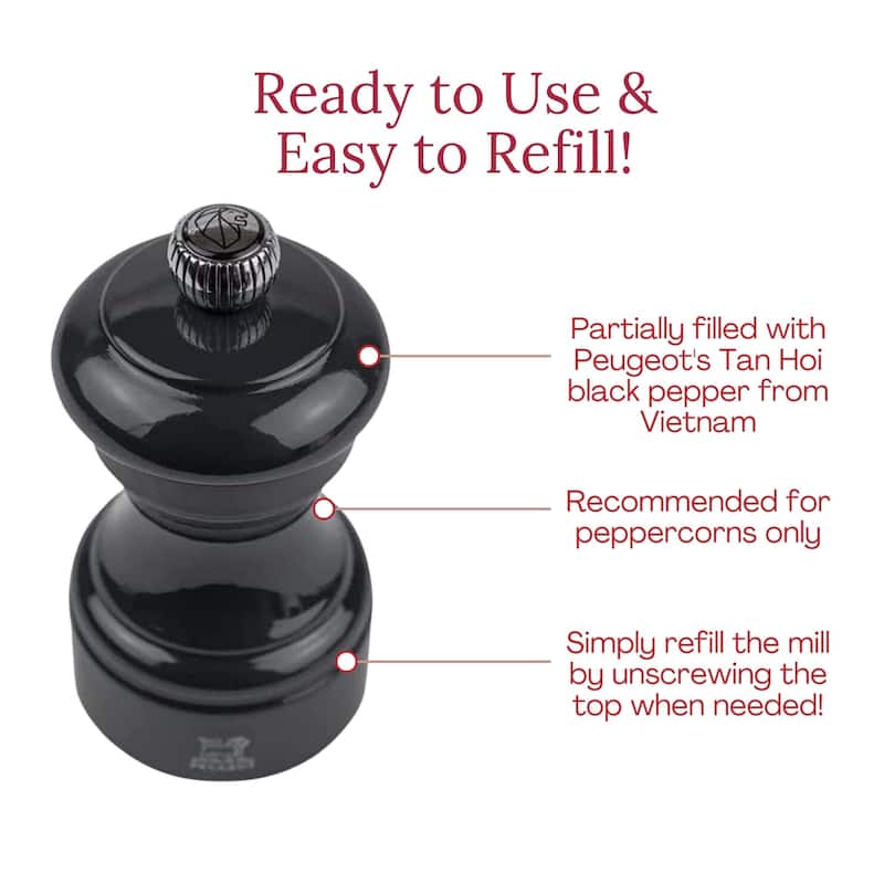 Peugeot Bistro Pepper and Salt Mill Set - 10cm - 4in.