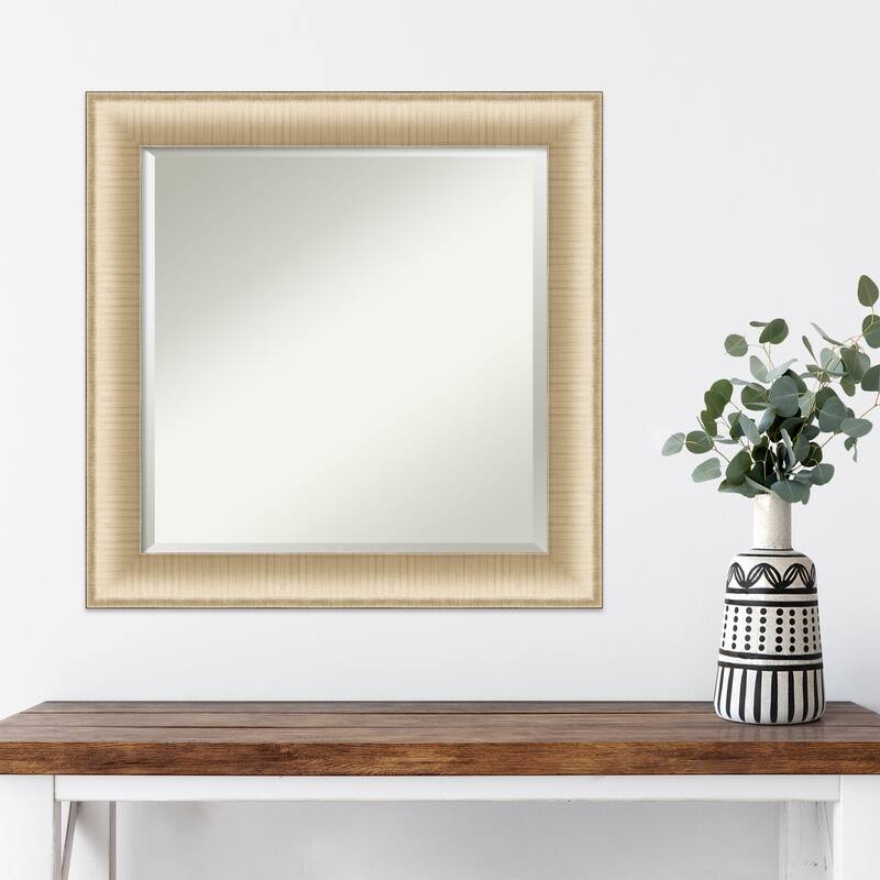 Beveled Wall Mirror - Elegant Brushed Bronze Frame