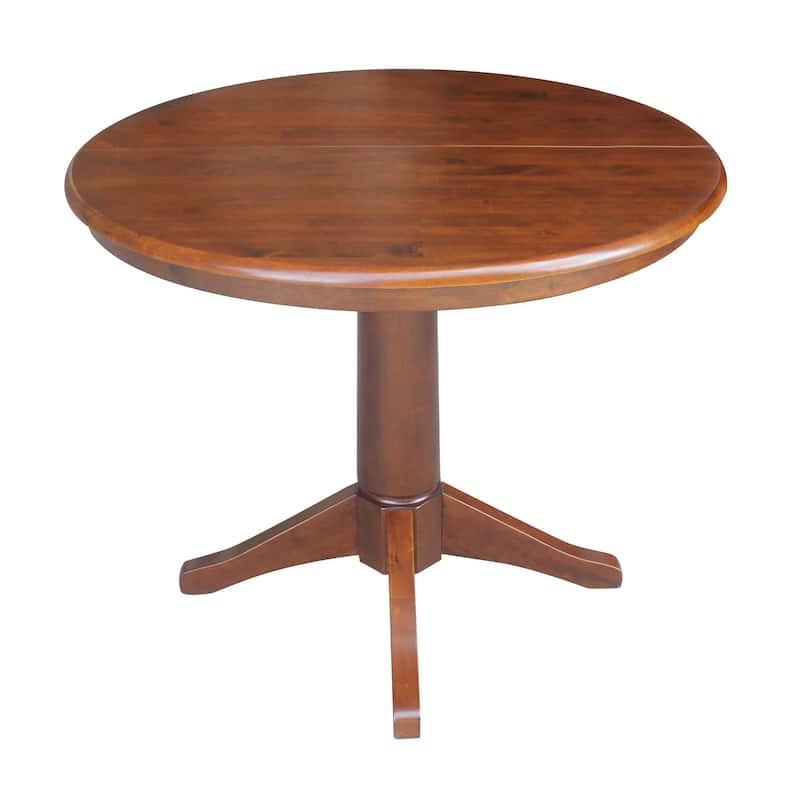 36" Round Top Pedestal Table w/12" Leaf