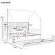 preview thumbnail 4 of 45, Modern Full Size House Bed Kids Bed with Trundle and Shelf,Solid Construction