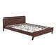 preview thumbnail 16 of 103, Rustic Pine Wood Bed Frame Low-Profile Platform Bed with Panel Headboard Solid Wood Slat Support and Extra Wide Thickened Legs