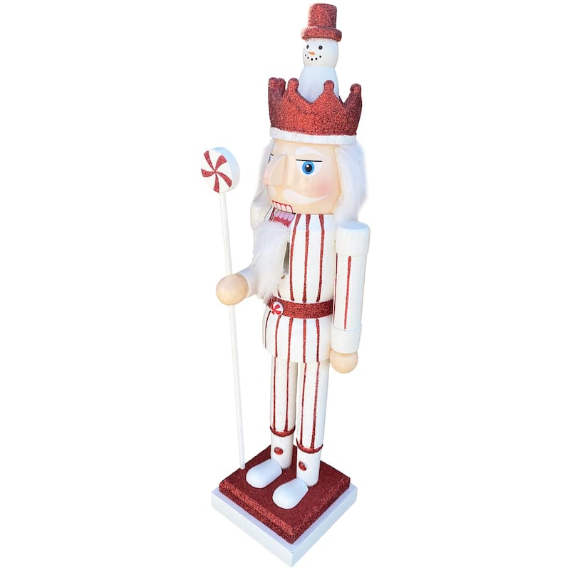 15" Red Peppermint Nutcracker
