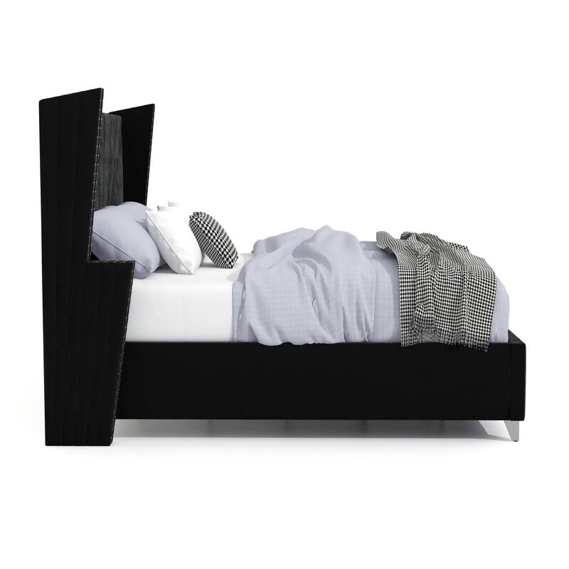 Furniture of America Ambrosia Traditional Fabric Upholstered Panel Bed