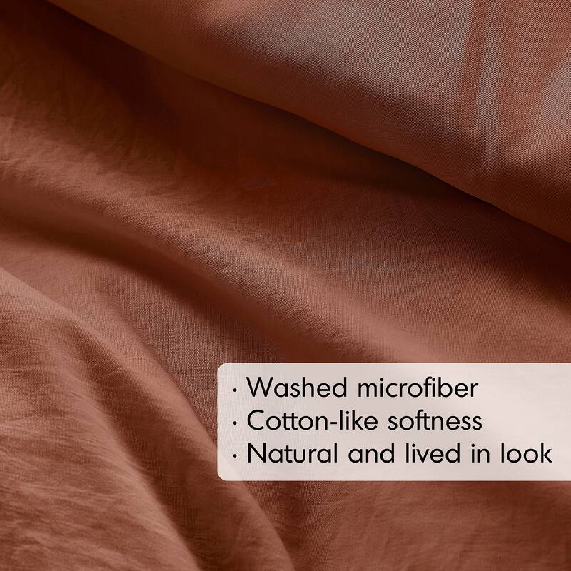 Chelsea Square Evans Pinch Pleated Soft Washed Boho Duvet Cover Set