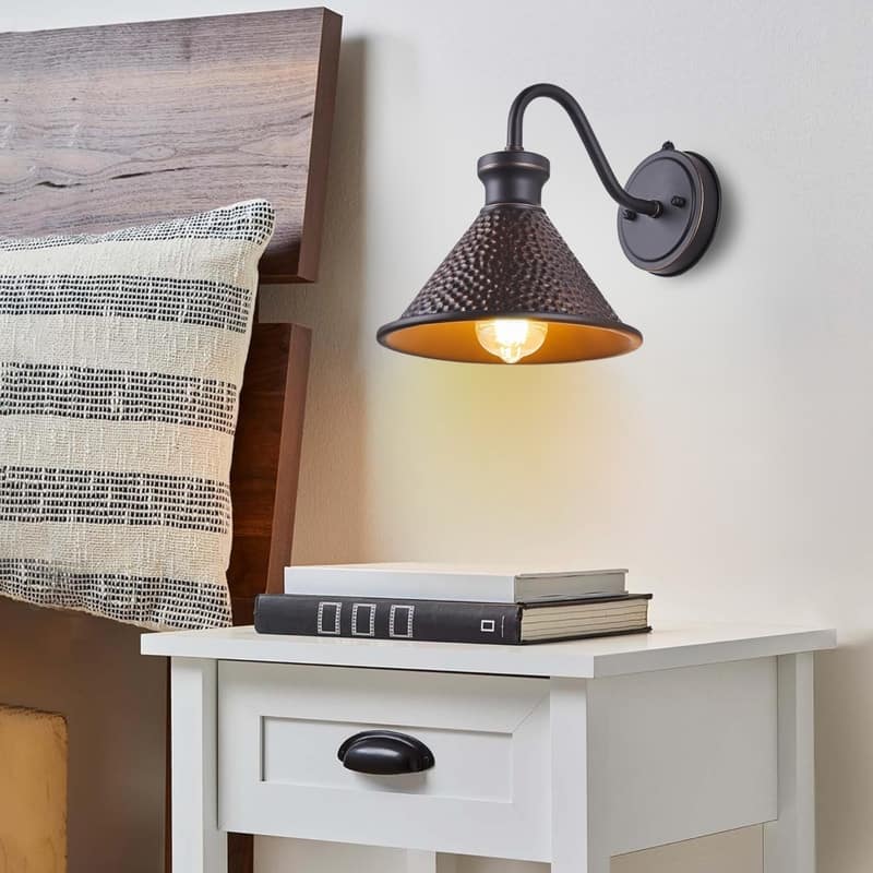 1 Light wall sconce oil rubbed bronze wall lighting aluminum, iron wall lamp fixture