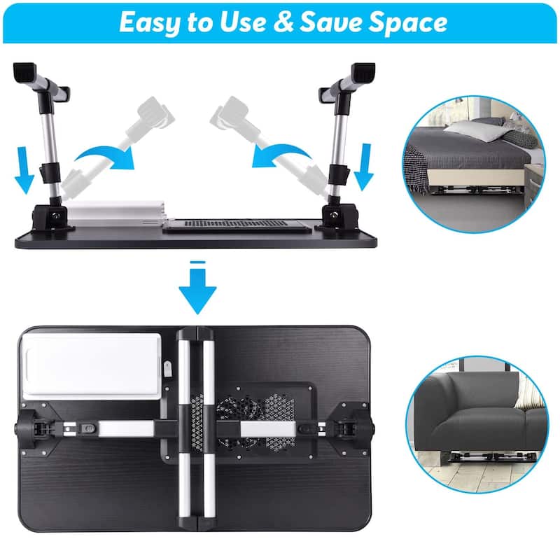 Laptop Desk Adjustable Laptop Stand Foldable Bed Table Portable Lap Desk Folding Notebook Stand