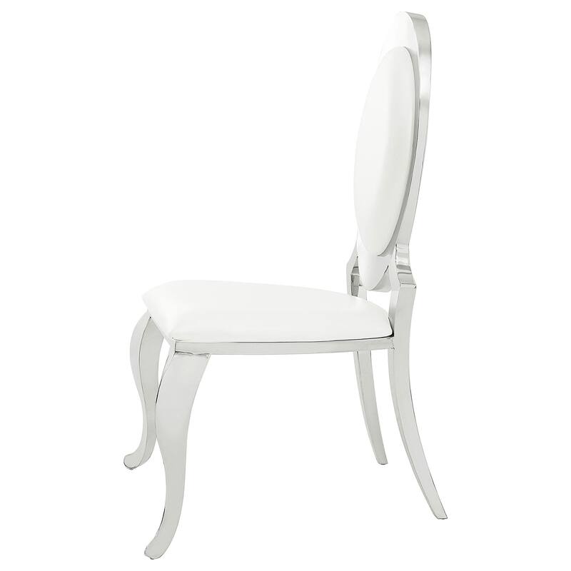 Chester Cream White Upholstered Dining Side Chair (Set of 2)