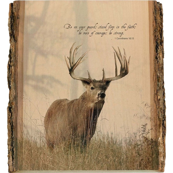 Legendary Whitetails Natural Wood Wall Art - Brown